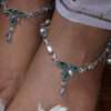 STONE WITH OXIDISED FINISH ANKLETS