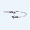 BANGLE FLEXIBLE OXIDISED MOON AND STARS RS2450