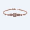 BRACELET CZ ADJUSTABLE ROSE GOLD CUBES RS2100