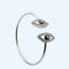 BRACELET CZ FLEXIBLE EVIL EYE