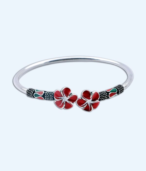 BRACELET RED FLOWER FLEXIBLE RS2200