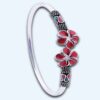 BRACELET RED FLOWER FLEXIBLE
