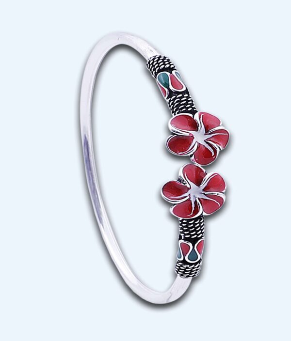 BRACELET RED FLOWER FLEXIBLE