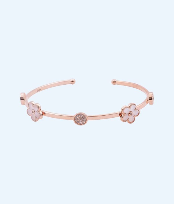BRACELET ROSE GOLD MOTHEROFPEARL FLOWERS FLEXIBLE RS1850 BRACELET ROSE GOLD MOTHEROFPEARL FLOWERS FLEXIBLE RS1850