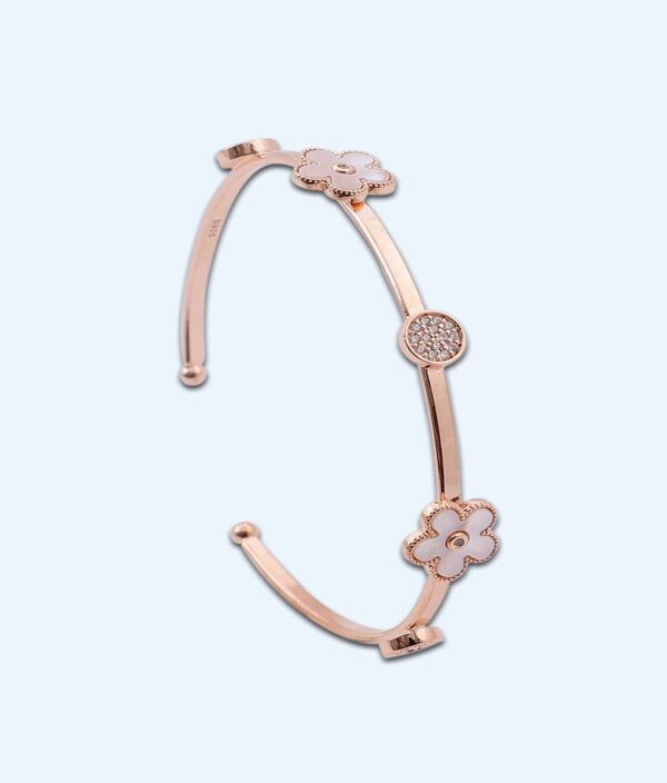 BRACELET ROSE GOLD MOTHEROFPEARL FLOWERS FLEXIBLE(1) BRACELET ROSE GOLD MOTHEROFPEARL FLOWERS FLEXIBLE(1)