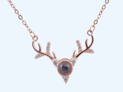 CHAIN PENDANT ANTLER ROSE GOLD