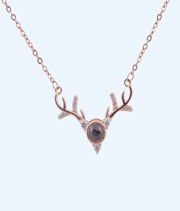 CHAIN PENDANT ANTLER ROSE GOLD