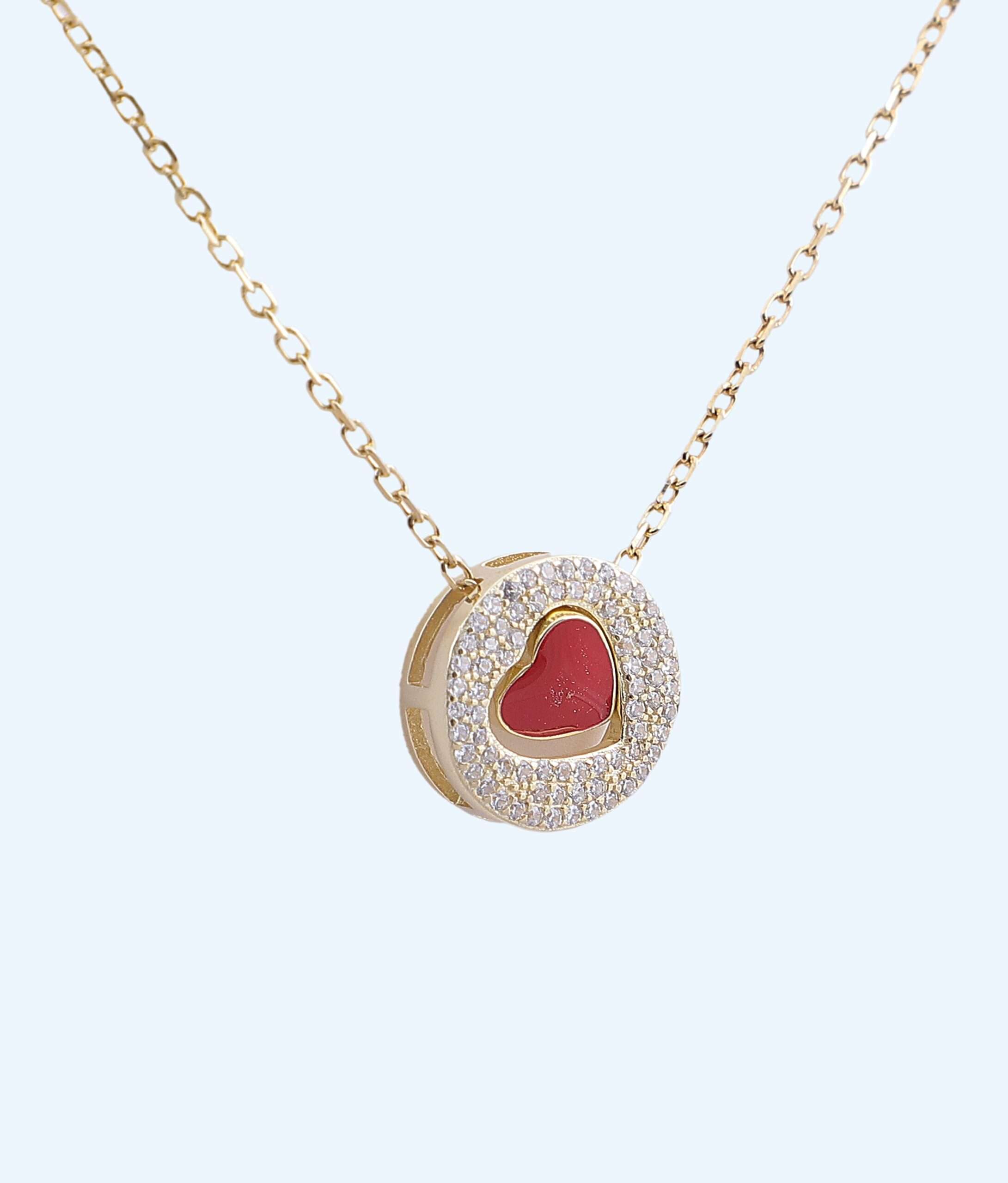 Chain Pendant Gold Plated Heart