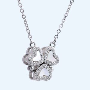 CHAIN PENDANT HEART AND CLOVER 2IN1 (1)