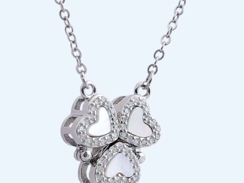 CHAIN PENDANT HEART AND CLOVER 2IN1 (1)