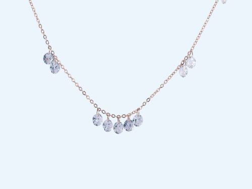 CHAIN ROSE GOLD RAINDROPS RS1050