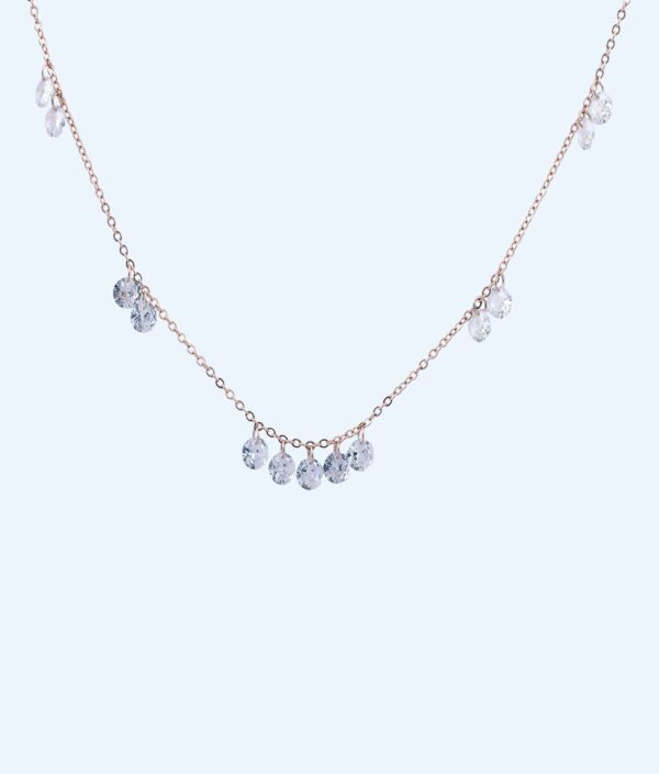 CHAIN ROSE GOLD RAINDROPS RS1050