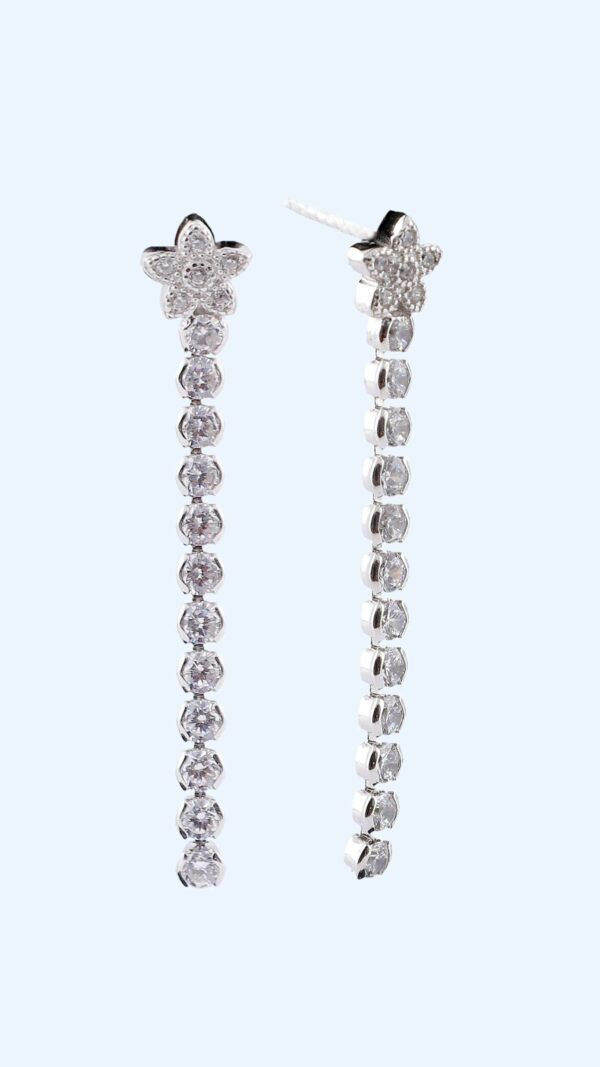 EARRINGS FLOWER AND LINE RS1300