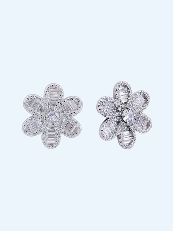EARRINGS GLITTERING FLOWER RS1550