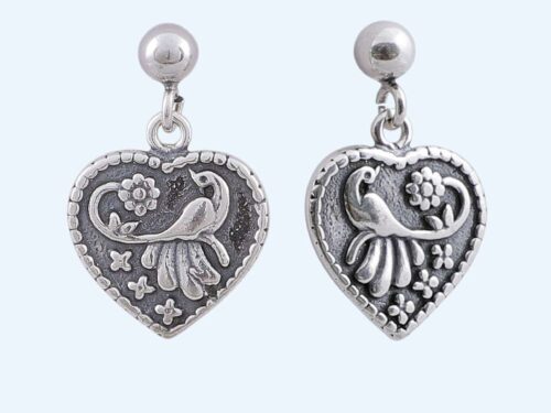 EARRINGS OXY PEACOCK HEART RS790