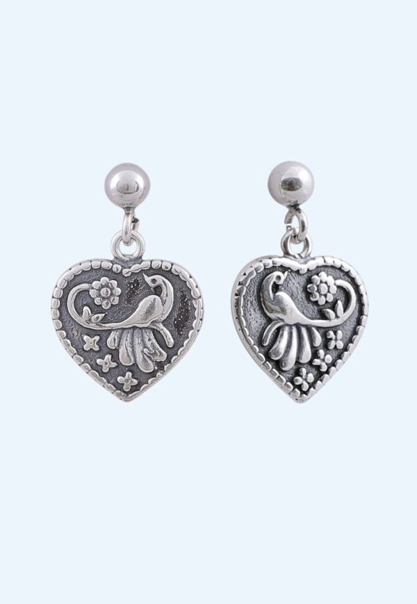 EARRINGS OXY PEACOCK HEART RS790