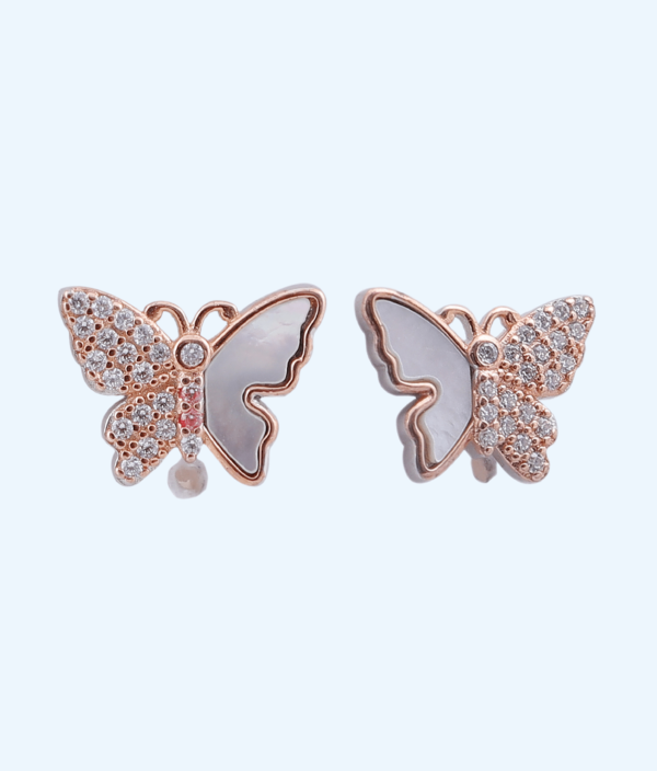 EARRINGS ROSE GOLD BUTTERFLY RS 750