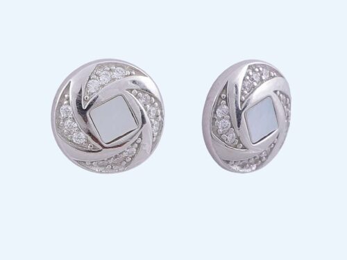EARRINGS ROUND MOTHER OF PEARL RS650