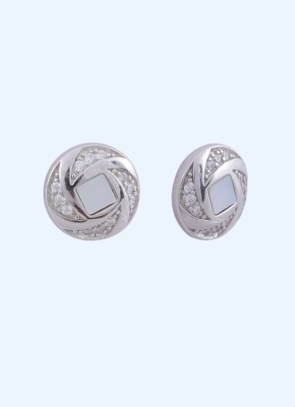 EARRINGS ROUND MOTHER OF PEARL RS650