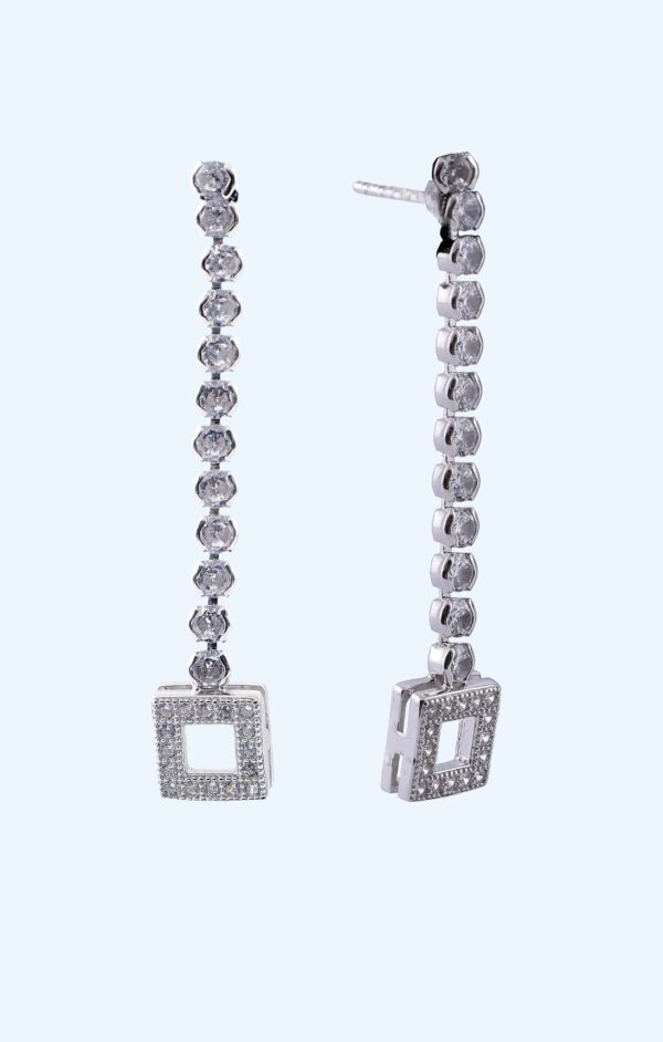 EARRINGS SQUARE LINE RS1350