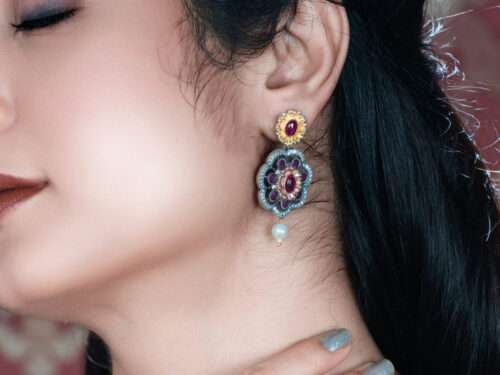 STONE STUDDED EARRINGS