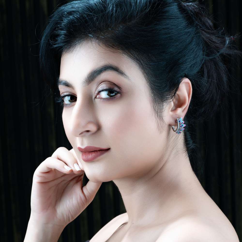 ENAMEL BALI LOOP EARRINGS