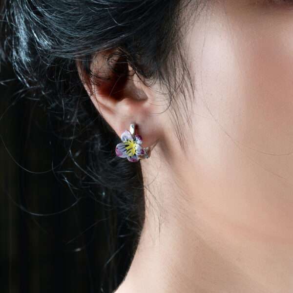 ENAMEL BALI LOOP EARRINGS