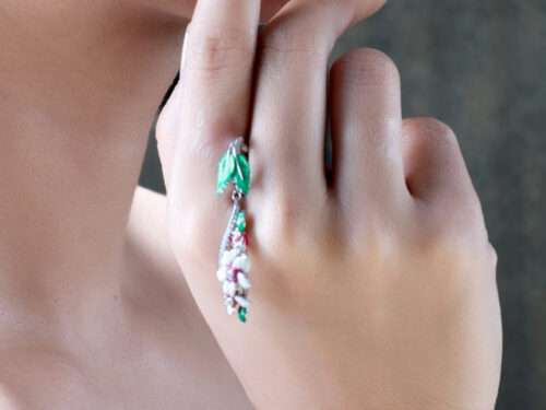 ENAMEL BALI LOOP EARRINGS