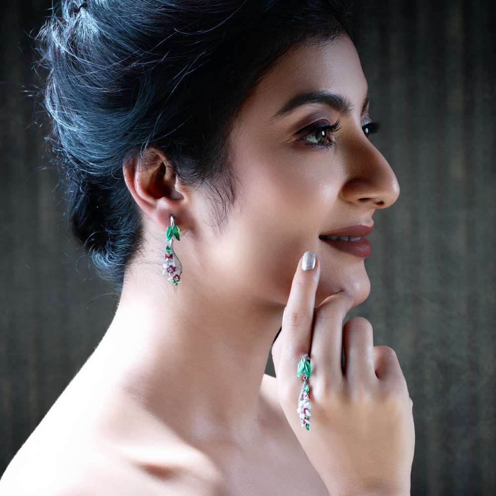 ENAMEL BALI LOOP EARRINGS