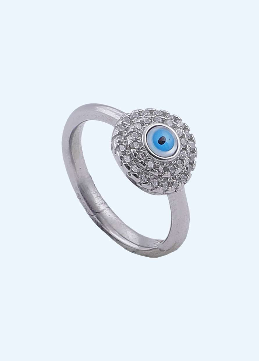 LADIES RING CIRCLE EVIL EYE