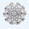 LADIES RING CZ FLOWER COCKTAIL RS1650