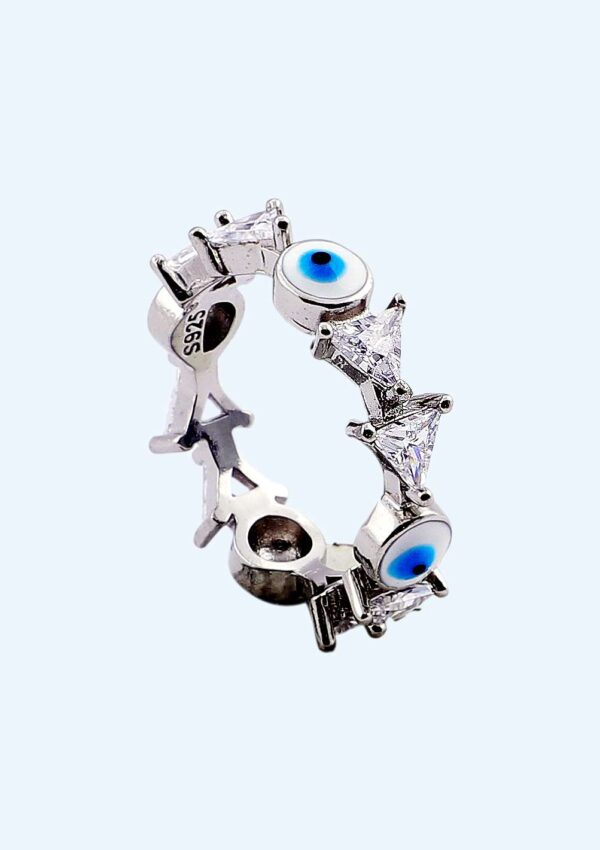 LADIES RING EVIL EYE PRISM STONE(1)