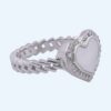 LADIES RING MOTHEROFPEARL HEART