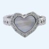 LADIES RING MOTHEROFPEARL HEART RS950