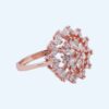 LADIES RING ROSE GOLD MARQUIS STONE COCKTAIL RING