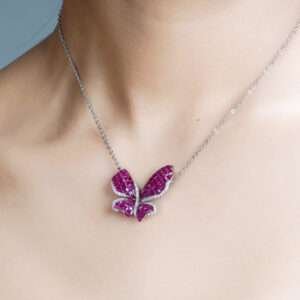 CZ STUDDED PENDANT WITH CHAIN