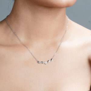 CZ STUDDED PENDANT WITH CHAIN