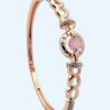 ROSE GOLD BRACELET PINK STONE (1)