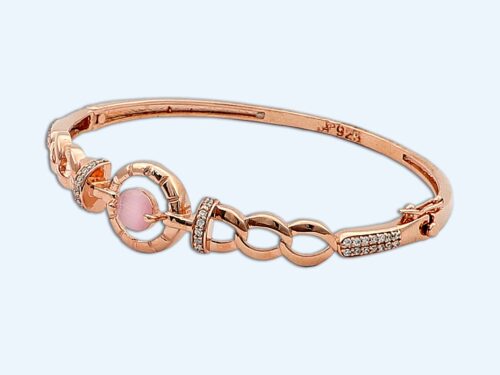 ROSE GOLD BRACELET PINK STONE